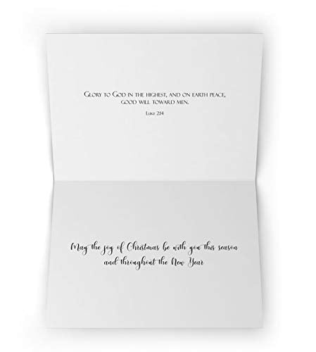 Religious Christmas Cards Pack of 24 - Scripture Bible Verse Greeting Cards