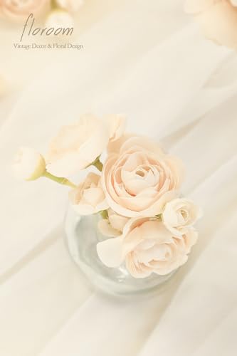 18 Pcs Mini Ranunculus Artificial Flowers for DIY Bouquets & Centerpieces