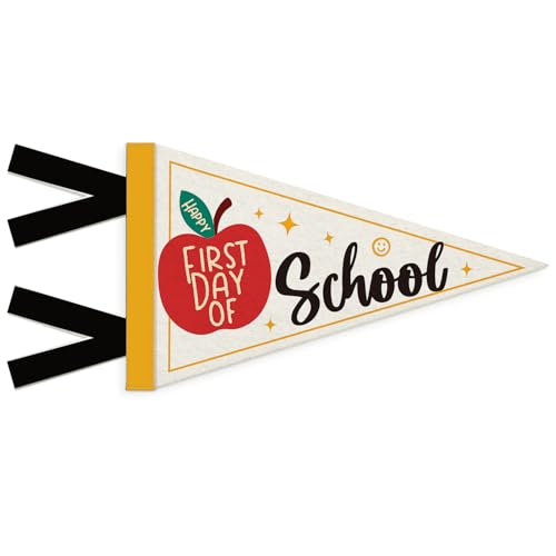 First Day of School Felt Pennant Flag Banner - Back to School Photo Prop