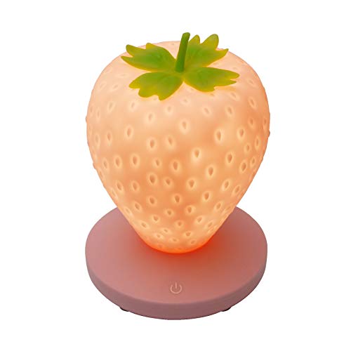 Cute Strawberry Silicone Night Light, USB Rechargeable LED Bedside Lamp