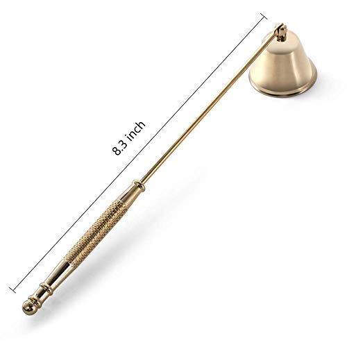 Gold Candle Snuffer - Long Handle Wick Extinguisher Tool