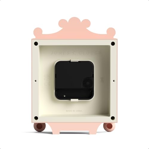 Small Rose Pink Mantel Clock, Classic Carriage Style Table Clock