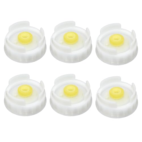 6 Pcs Precision Squeeze Bottle Dispensing Caps for Smooth Sauces