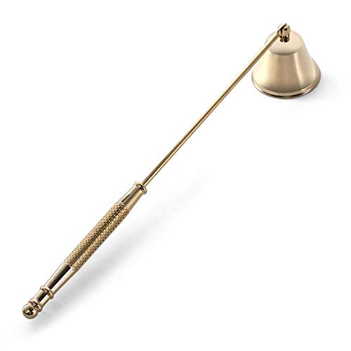 Gold Candle Snuffer - Long Handle Wick Extinguisher Tool