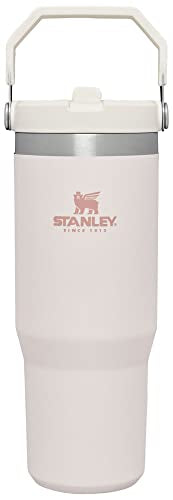 Stanley IceFlow 30 oz Insulated Water Bottle with Flip Straw Rose Quartz