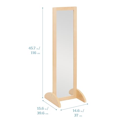 Wooden Double-Sided Bi-Directional Mirror for Kids Playroom