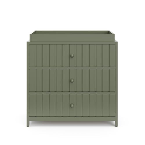 3-Drawer Nursery Dresser with Removable Changing Table Topper