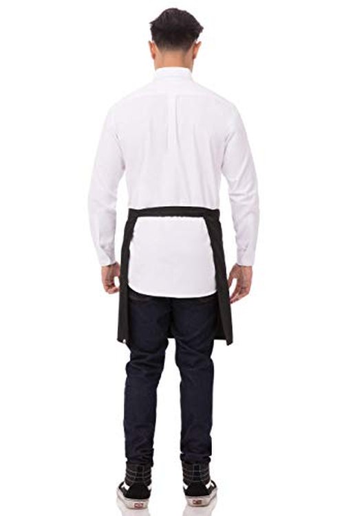 Chef Works Unisex Half Bistro Server Apron, Black, One Size (2 Pack)