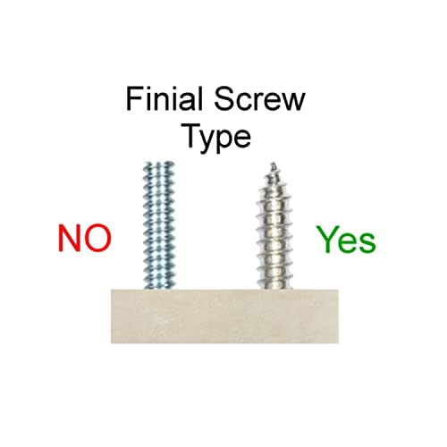 3-Inch Round Wooden Finial with 3/16 Inch Screw for Wood Posts and Railings