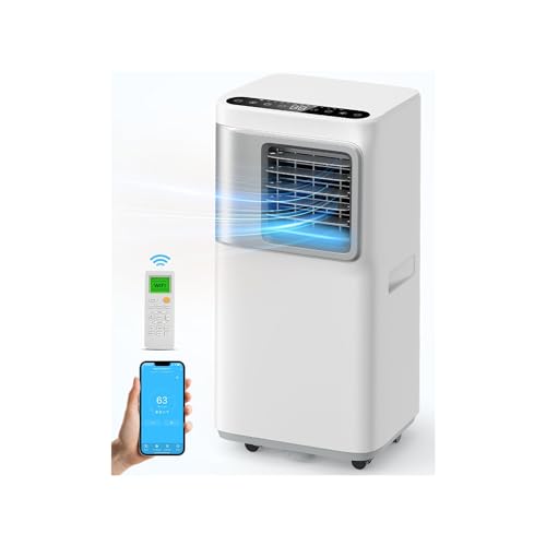 16000 BTU Portable Air Conditioner 5-in-1 Smart AC Unit for Large Rooms