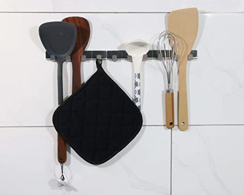 5-Piece Cotton Pot Holder Set, 8x8 Inch Heat-Resistant Kitchen Hot Pads