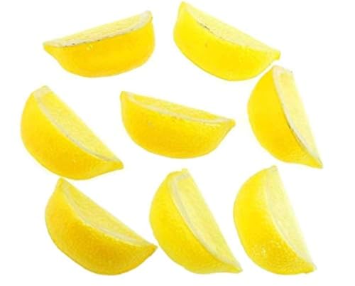 14pcs Artificial Lemon Slices - Realistic Faux Fruit Decorations