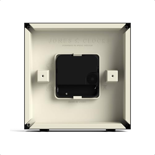 Modern Square Desk Clock, 5.5-inch Matte Black Table Clock