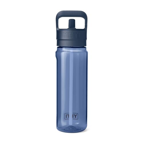 Lightweight 750ml Water Bottle with Straw Cap Navy Blue