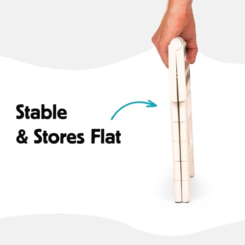 Foldable Step Stool for Adults - 8-Inch Lightweight Collapsible Stool