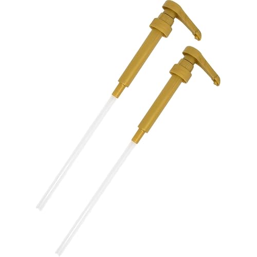 Gold Coffee Syrup Pump Dispenser Set for 750ml Bottles - 1/4 oz Precision