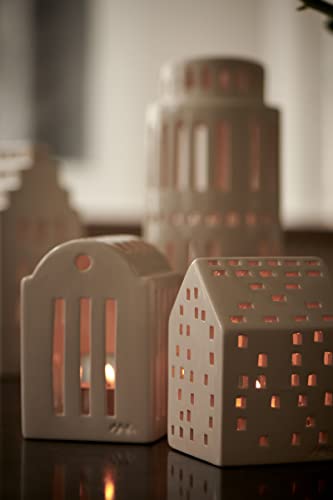Kähler Urbania Town House Tealight Holder, White 4.9in, 12.5cm (Variation: White)