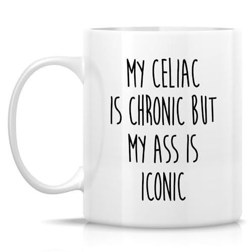 Retreez White Ceramic Celiac Awareness Mug - 11oz Funny Coffee Cup