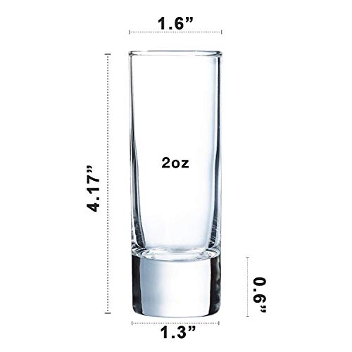 Farielyn-X 12 Pack Heavy Base 2 oz Shot Glasses for Whiskey, Tequila, Vodka