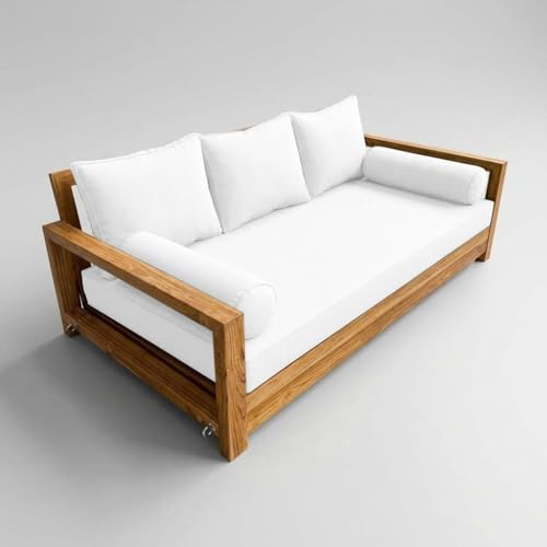 Mattress & Pillow Bolster Cushion Covers for Daybed & Porch Swing - Twin Size