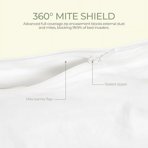 Waterproof Cotton Mattress Protector - Queen Size, Bed Bug & Dust Mite Proof, Noiseless & Breathable