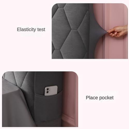 Velvet Headboard Cover for Queen, Twin, Full, King Beds - Dustproof & Soft