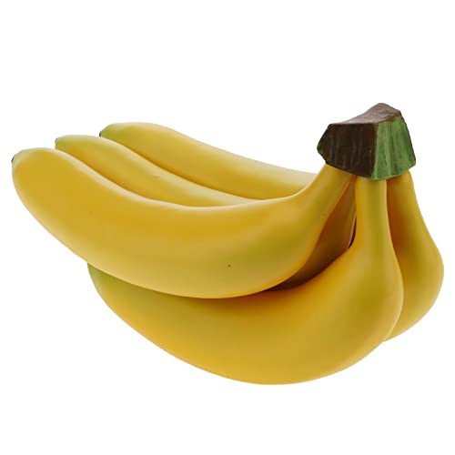 Lifelike Artificial 5 Heads Banana Bunch Decor - Eco-Friendly Plastic