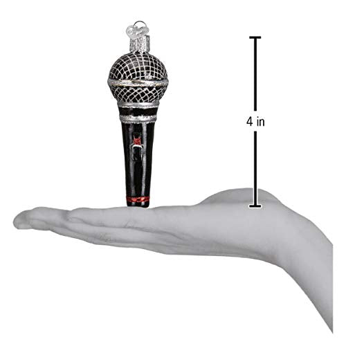 Handcrafted Glass Microphone Christmas Tree Ornament