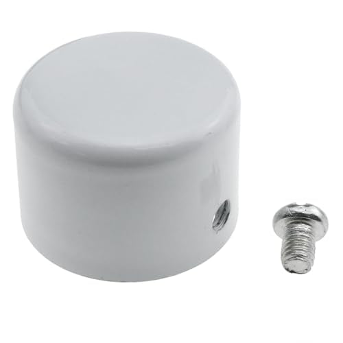 Metal Curtain Rod Finials, 1.1-Inch Round End Caps for Rods (4 Pack)