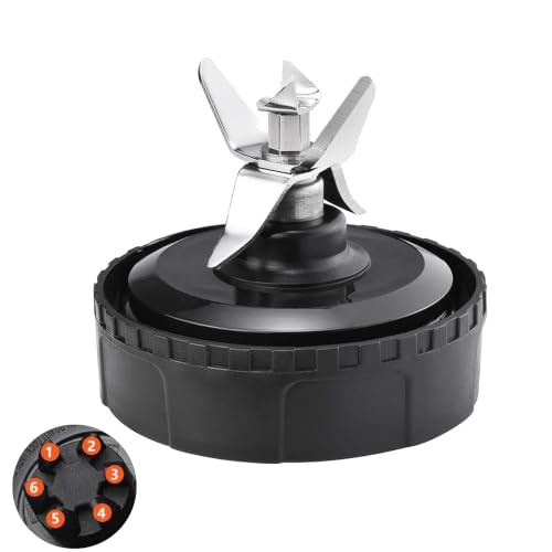 GahsElec 6 Fins Blender Blade Replacement for Ninja Auto IQ BL660 BL663 BL740, 16oz Cup Compatible