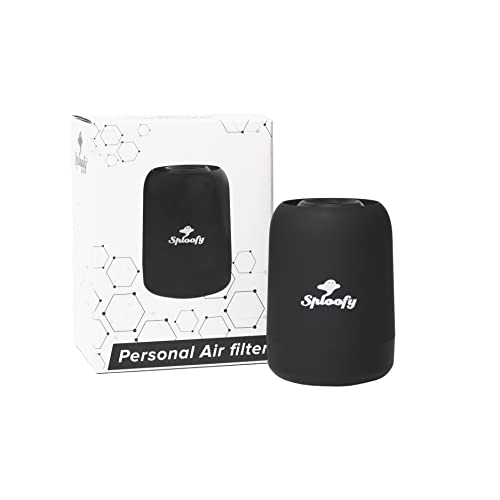 Personal Smoke Air Filter with Replaceable Cartridge Black