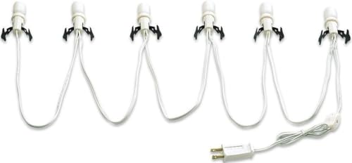 Six-Socket Village Light Set for Holiday Displays, 108-Inch Cord
