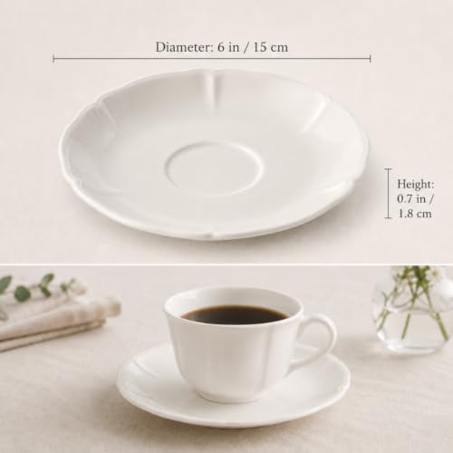 Villeroy & Boch Manoir 5.75-inch Creamy White Coffee & Tea Saucer - Classic Variation