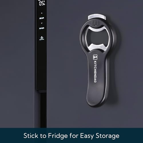KITCHENDAO 2-in-1 Magnetic Beer & Soda Can Opener - 1 Pack, Fridge & RV Mounting