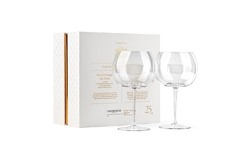 25 oz Large Copa de Balon Gin Glasses - Set of 2 Crystal Balloon Goblets