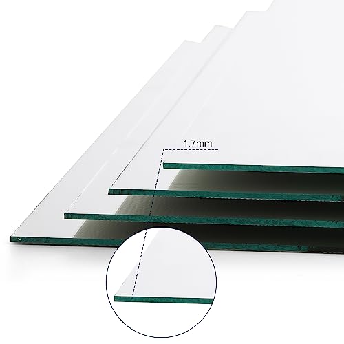 12-Piece 10x10 Inch Square Glass Mirror Tiles for Centerpieces and Wall Decor