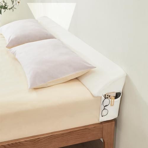 King Bed Wedge Gap Filler Pillow with Side Pockets - 76"x8"x6"