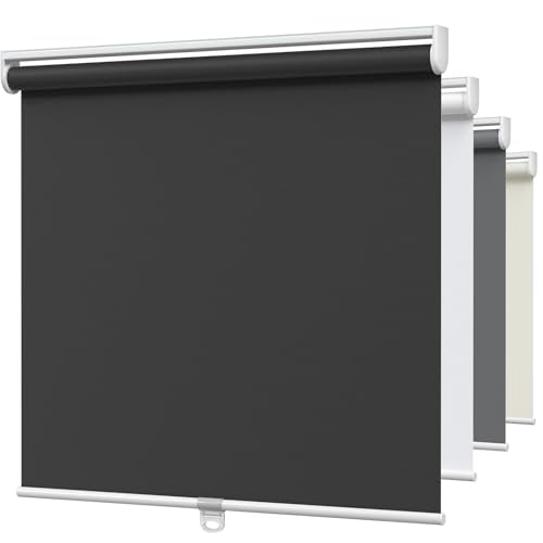 Blackout Cordless Roller Shades - Room Darkening Blinds 34"x72"