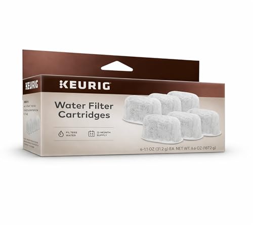 Replacement Coffee Maker Water Filter Cartridges - BPA-Free 6-Pack