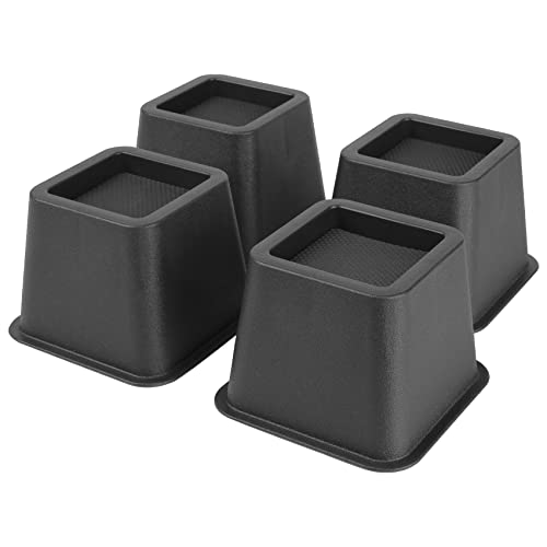 Heavy Duty Bed Risers 3 Inch - 2,000 lbs Capacity Furniture Lifters (4 Pack)