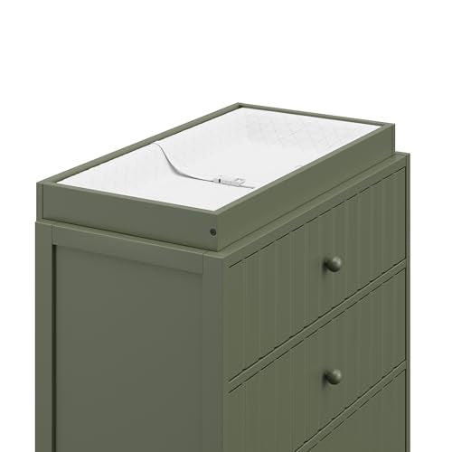 3-Drawer Nursery Dresser with Removable Changing Table Topper