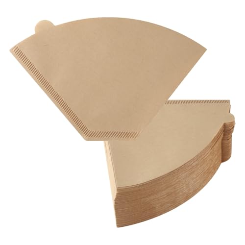 #4 Cone Coffee Filters, 8-12 Cup Unbleached Natural Wood Pulp Paper (200 Pack)