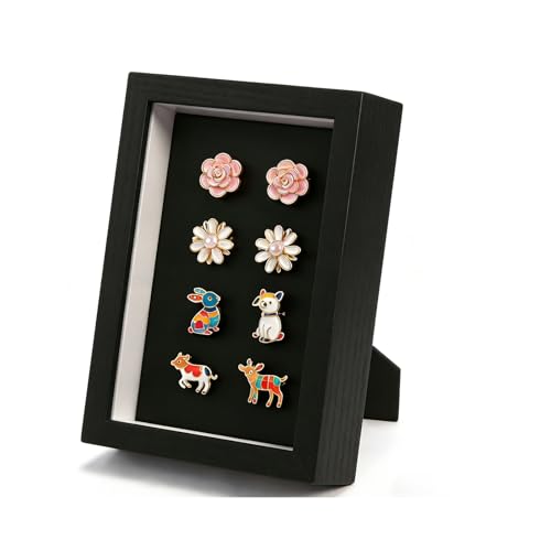 4x6 Shadow Box Display Case for Enamel Pins, Flowers, and Collectibles