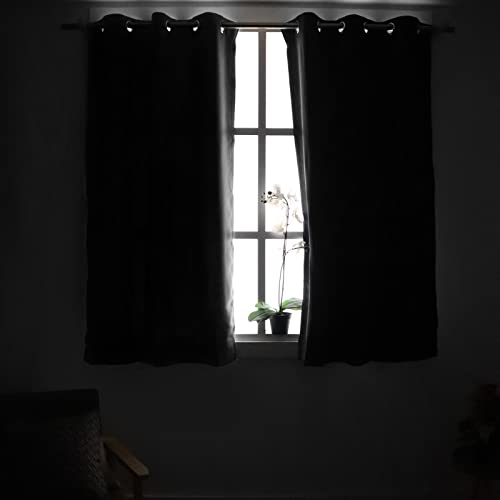 Red Blackout Curtains 63 Inch, Room Darkening Drapes - 2 Panels