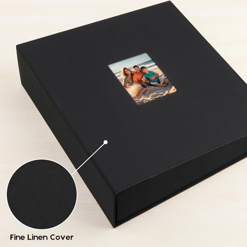 Extra Large 1000 Photo Album 4x6, Linen Hardcover with Display Window