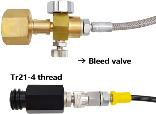 60-Inch CO2 Soda Maker Adapter Hose with Pressure Gauge for CGA320 Tanks