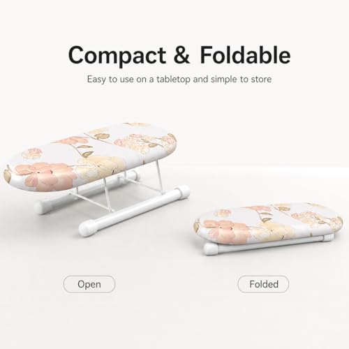 10.2-Inch Mini Ironing Board for Sleeves, Collars and Hems - Foldable Tabletop