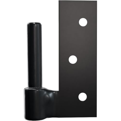 304 Stainless Steel Jamb Pintel 1/2-Inch Offset, Black Powder Coated (Pair)