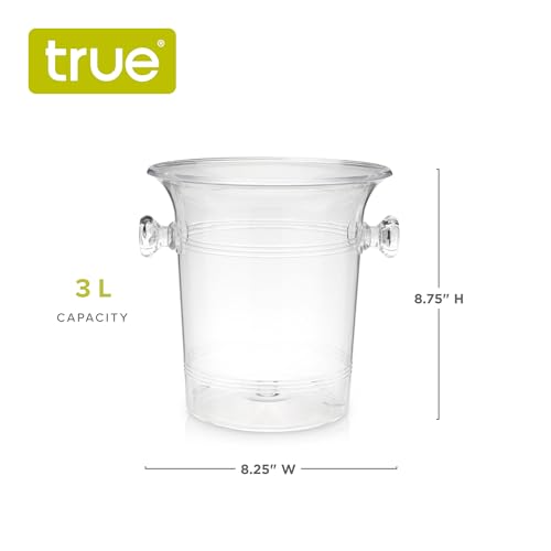 True 3L Clear Acrylic Ice Bucket with Handles for Wine & Champagne