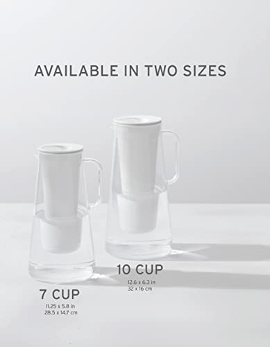 10-Cup Water Filter Pitcher - BPA-Free Purifier for Bacteria & Lead